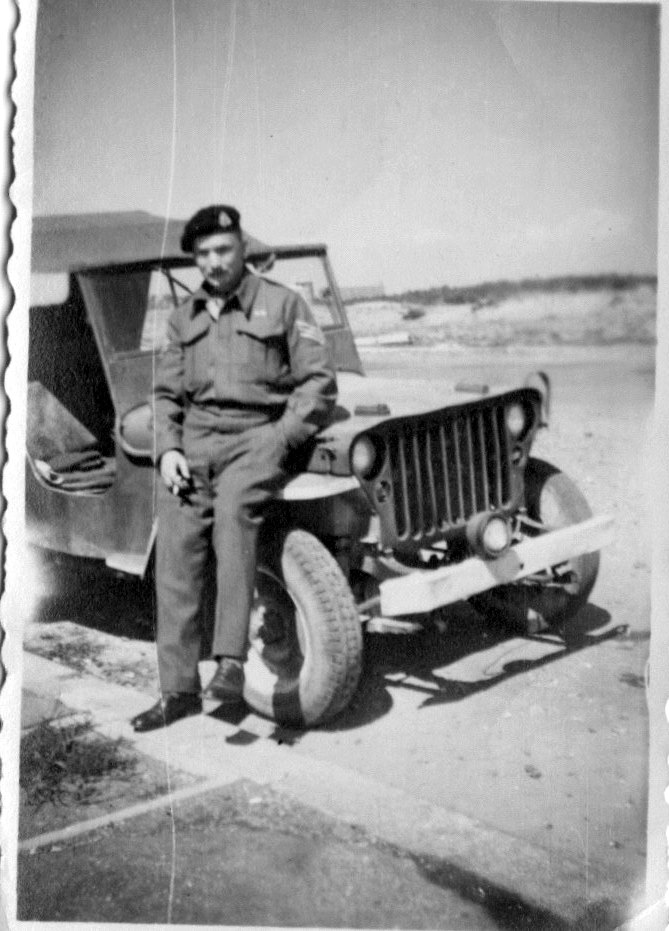 Ted Shreeve with jeep (North Africa)
